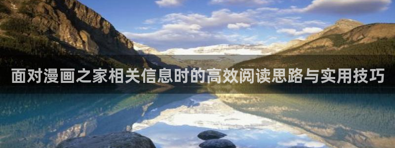 漫画岛阅读网站:面对漫画之家相关信息时的高效阅读思路与实用技巧